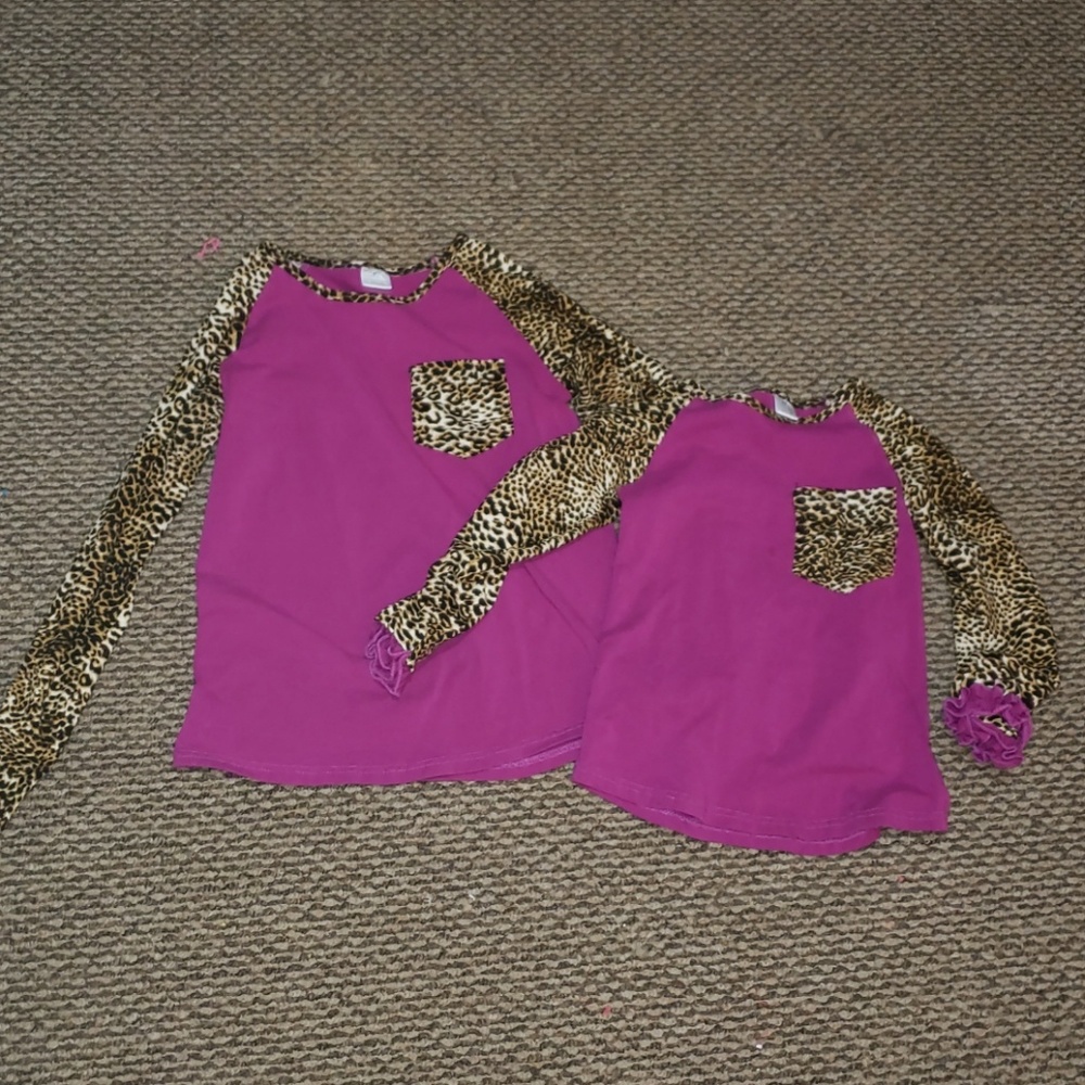 Mommy and Me leopard shirts